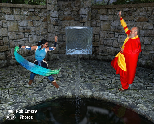 Air and water-benders practice their talents